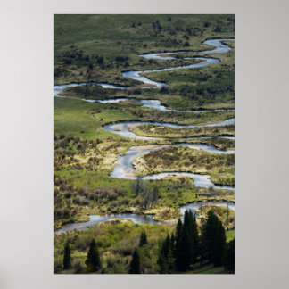 winding river in rmnp poster