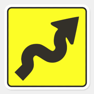 Winding Road Decal Square Sticker