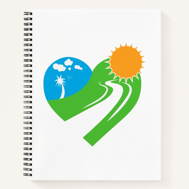 Winding Road Nature Heart Notebook (Front)