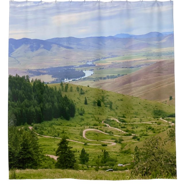 Winding Road Shower Curtain (Front)