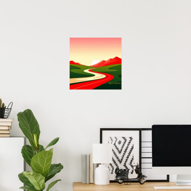 Winding Road Toward the Sun Poster (Home Office)