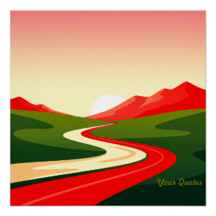 Winding Road Toward the Sun Poster