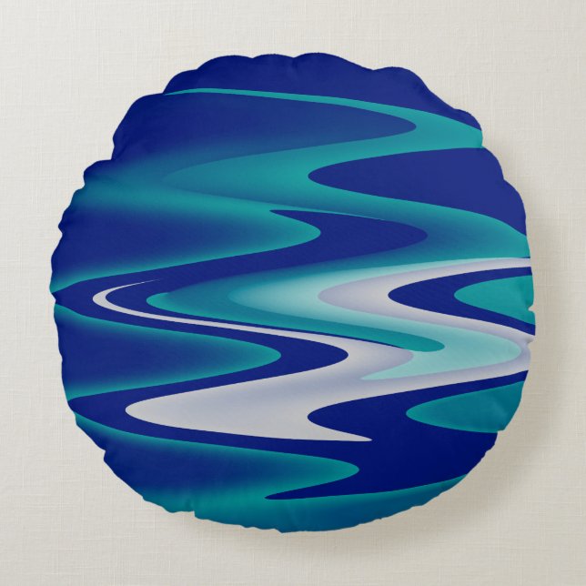 winding roads round cushion (Front)