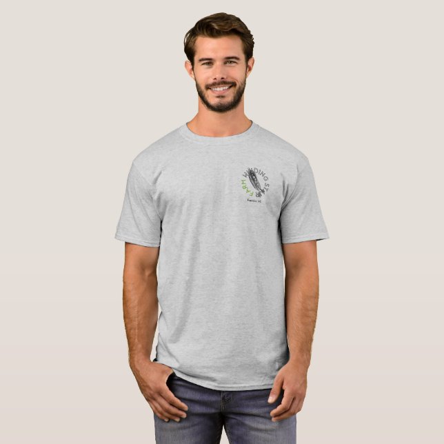 Winding Stair Farm logo with hand-drawn pea pod T-Shirt (Front Full)