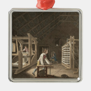 Winding, Warping with a New Improved Warping Mill Metal Ornament