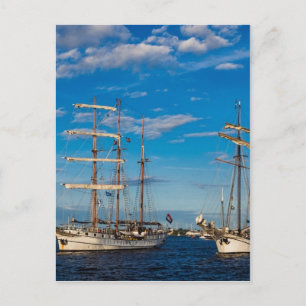 Windjammer on the Hanseatic Sail in Rostock Postcard