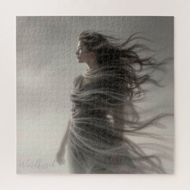 Windkissed - AI Fantasy Digital Art Print Jigsaw Puzzle (Vertical)