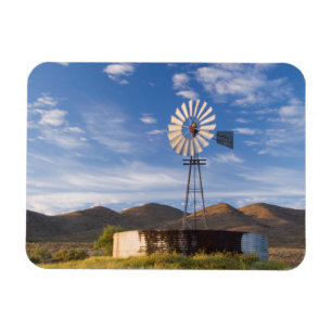 Windmill And Dam In The Karoo At Sunrise Magnet