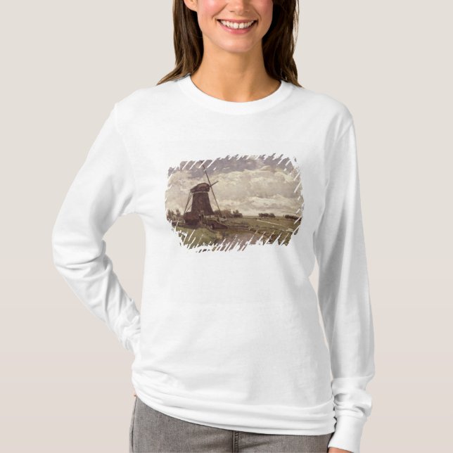 Windmill at Leidschendam T-Shirt (Front)