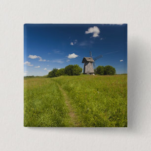 Windmill at Mikhailovskoye 15 Cm Square Badge