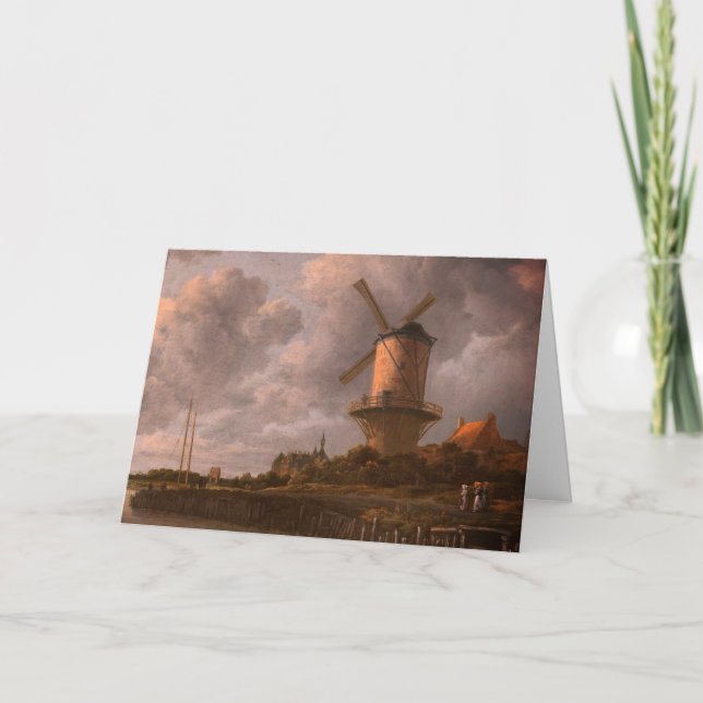Windmill at Wijk bij Duurstede:  Blank Card (Front)