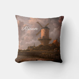 Windmill at Wijk bij Duurstede Cushion
