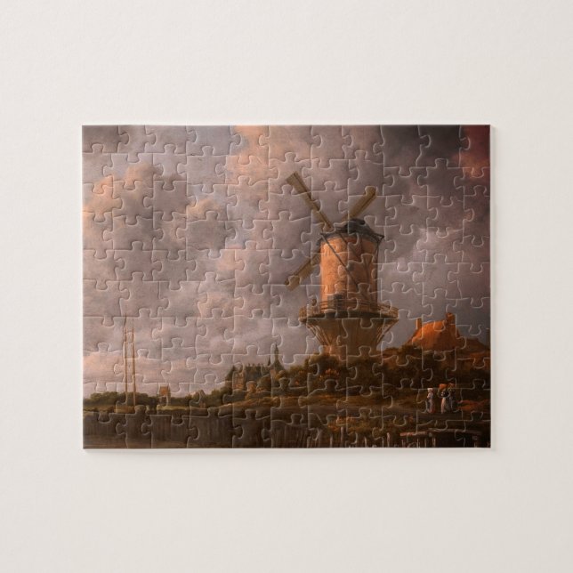 Windmill at Wijk bij Duurstede: Jigsaw Puzzle (Horizontal)