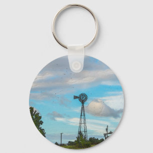 Windmill Bird Flock Key Ring