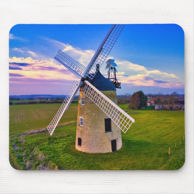 Windmill Blue Sky Mouse Pad (Front)