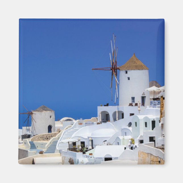 Windmill in Oia, Santorini, Greece Magnet (Front)
