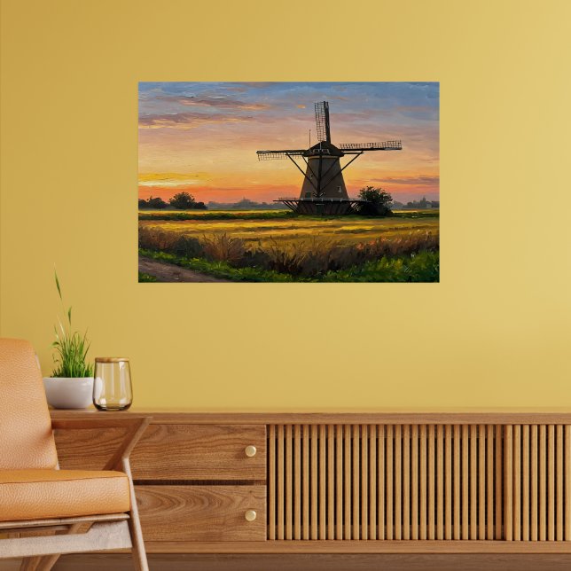 Windmill In The Countryside Poster (Living Room 2)