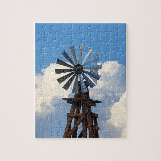 Windmill in the Sky photo Jigsaw Puzzle (Vertical)
