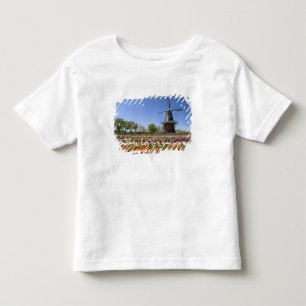Windmill Island park with tulips in bloom at Toddler T-Shirt