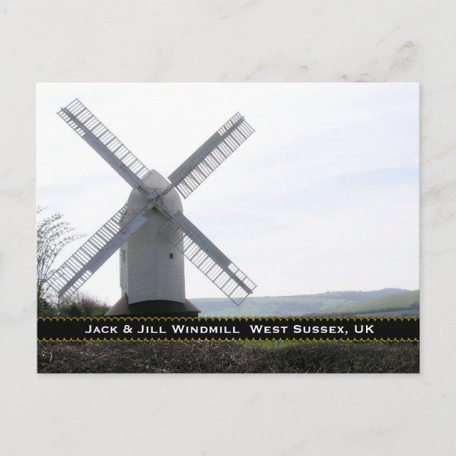 Windmill : Jack & Jill Sussex UK Postcard (Front)