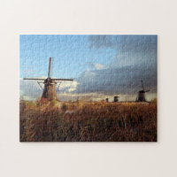 Windmill Kinderdijk Netherlands Holland Scenic Jig