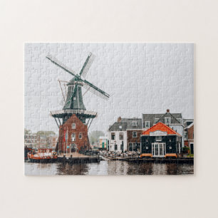 Windmill Mill River Wind Holland Netherlands Jigsa Jigsaw Puzzle