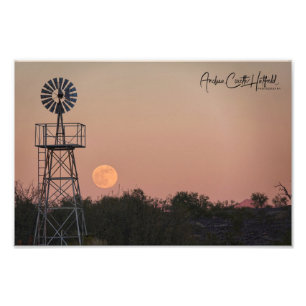 Windmill Moon Photo Print