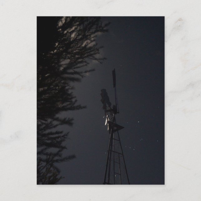 WINDMILL NIGHT SKY QUEENSLAND AUSTRALIA POSTCARD (Front)
