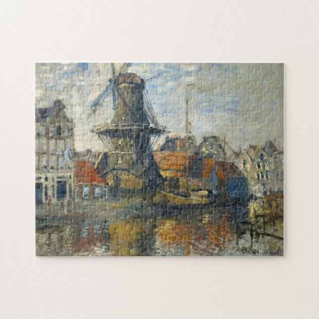 Windmill, Onbekende Gracht Amsterdam Monet Fine Jigsaw Puzzle (Horizontal)