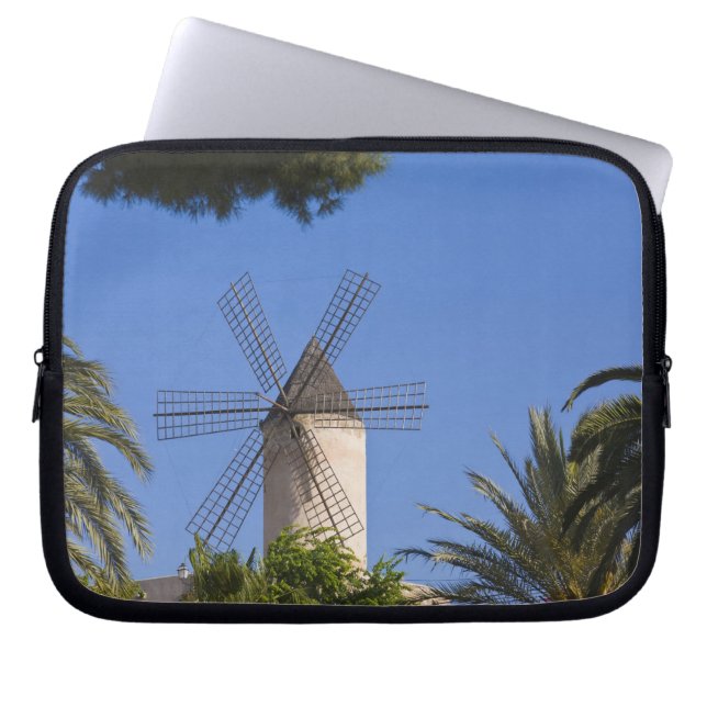 Windmill, Palma, Mallorca, Spain Laptop Sleeve (Front)