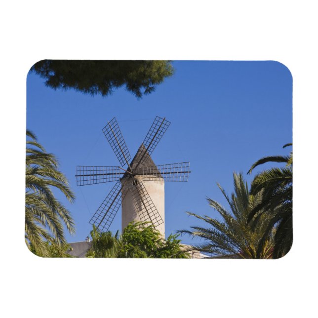 Windmill, Palma, Mallorca, Spain Magnet (Horizontal)