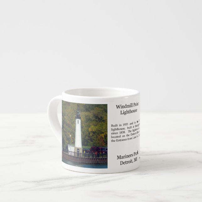 Windmill Point Lighthouse Detroit espresso mug (Front Left)