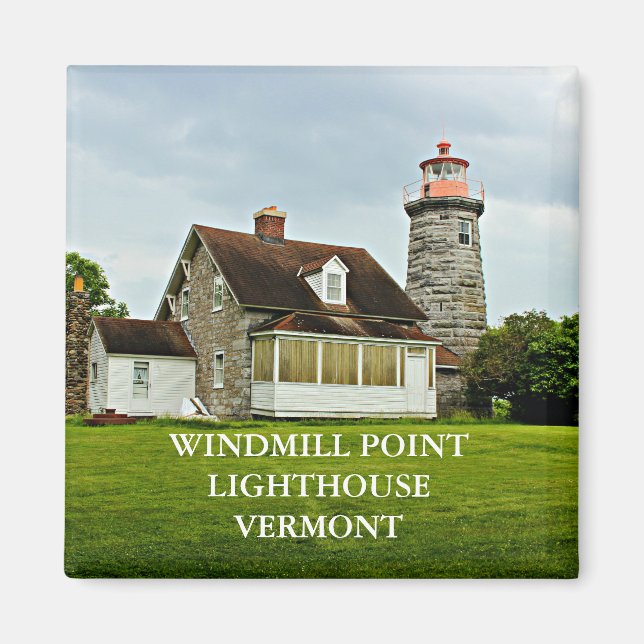 Windmill Point Lighthouse, Vermont Magnet (Front)