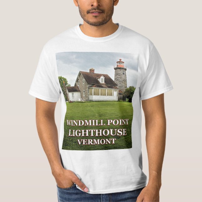 Windmill Point Lighthouse, Vermont T-Shirt (Front)
