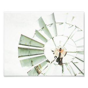 Windmill Power Farmhouse Rural Photo Print