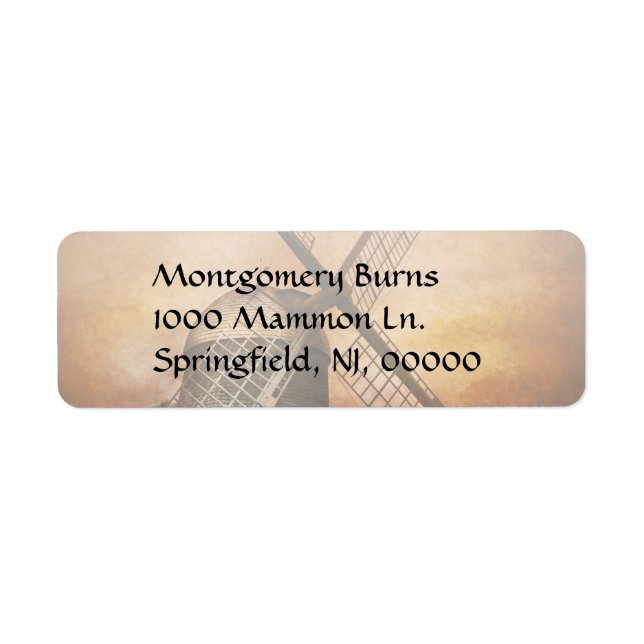 Windmill Return Address Label (Front)