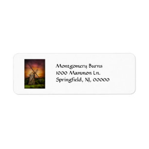 Windmill Return Address Label