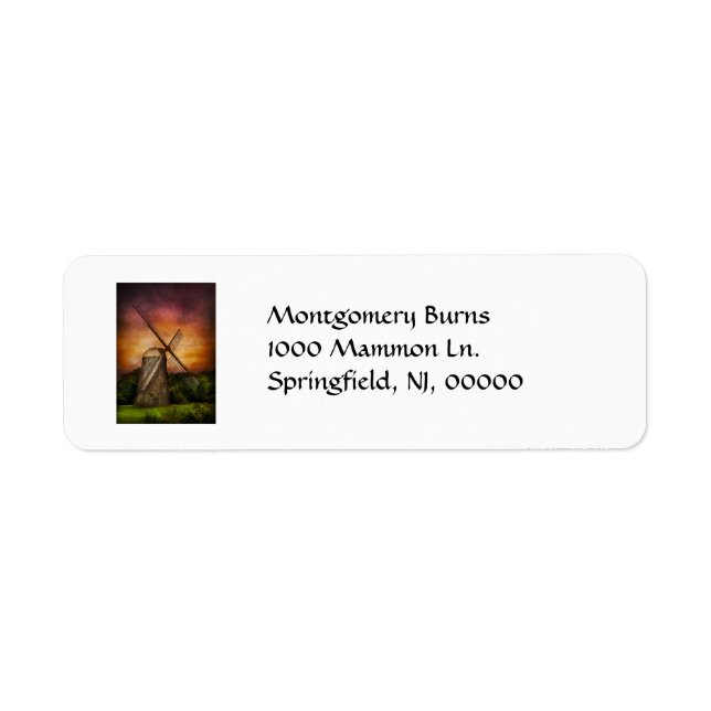Windmill Return Address Label (Front)