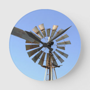 Windmill Round Clock