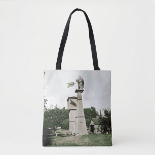 Windmill Rural Farm 1890's Colorsplash Watercolor Tote Bag
