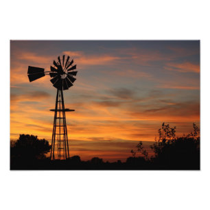 Windmill Silhouette Photo