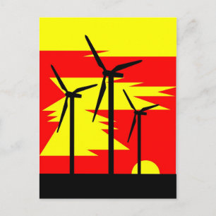 Windmill Sunrise Colour - Siemens Wind Power Postcard