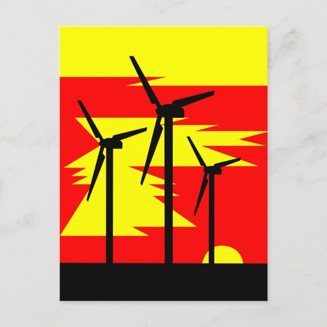 Windmill Sunrise Postcard (Front)