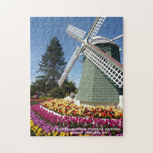 Windmill & Tulips (Skagit Valley) Jigsaw Puzzle (Vertical)