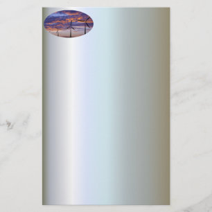 Windmill Turbine at Sunset Stationery