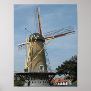 Windmill Westkapelle Zeeland Photo Poster