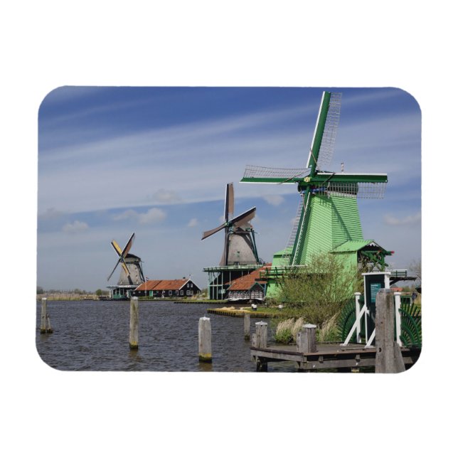 Windmill, Zaanse Schans, Holland, Netherlands 2 Magnet (Horizontal)