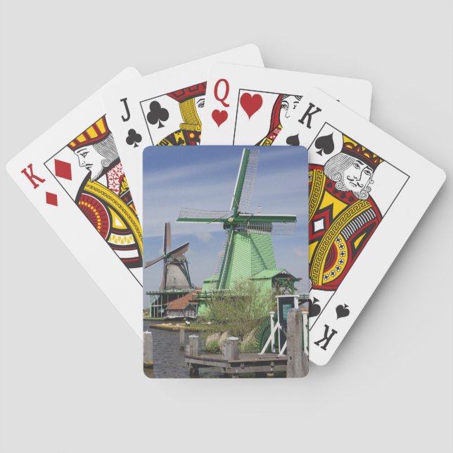 Windmill, Zaanse Schans, Holland, Netherlands 2 Playing Cards (Back)