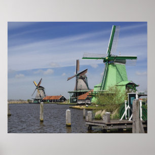 Windmill, Zaanse Schans, Holland, Netherlands 2 Poster