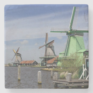 Windmill, Zaanse Schans, Holland, Netherlands 2 Stone Coaster